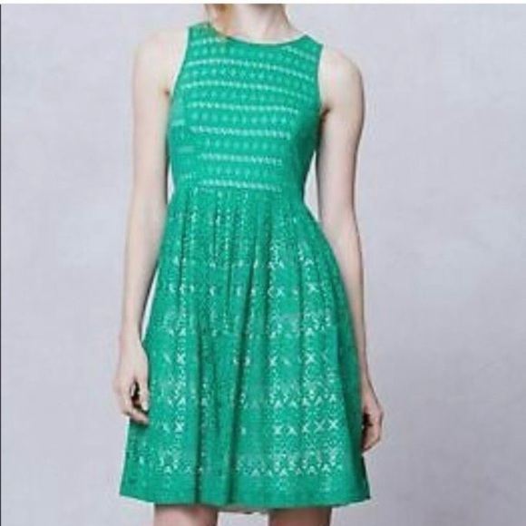 Anthropologie - Postmark - Eyelet Crochet Lace
Green Dress - Picture 3 of 10
